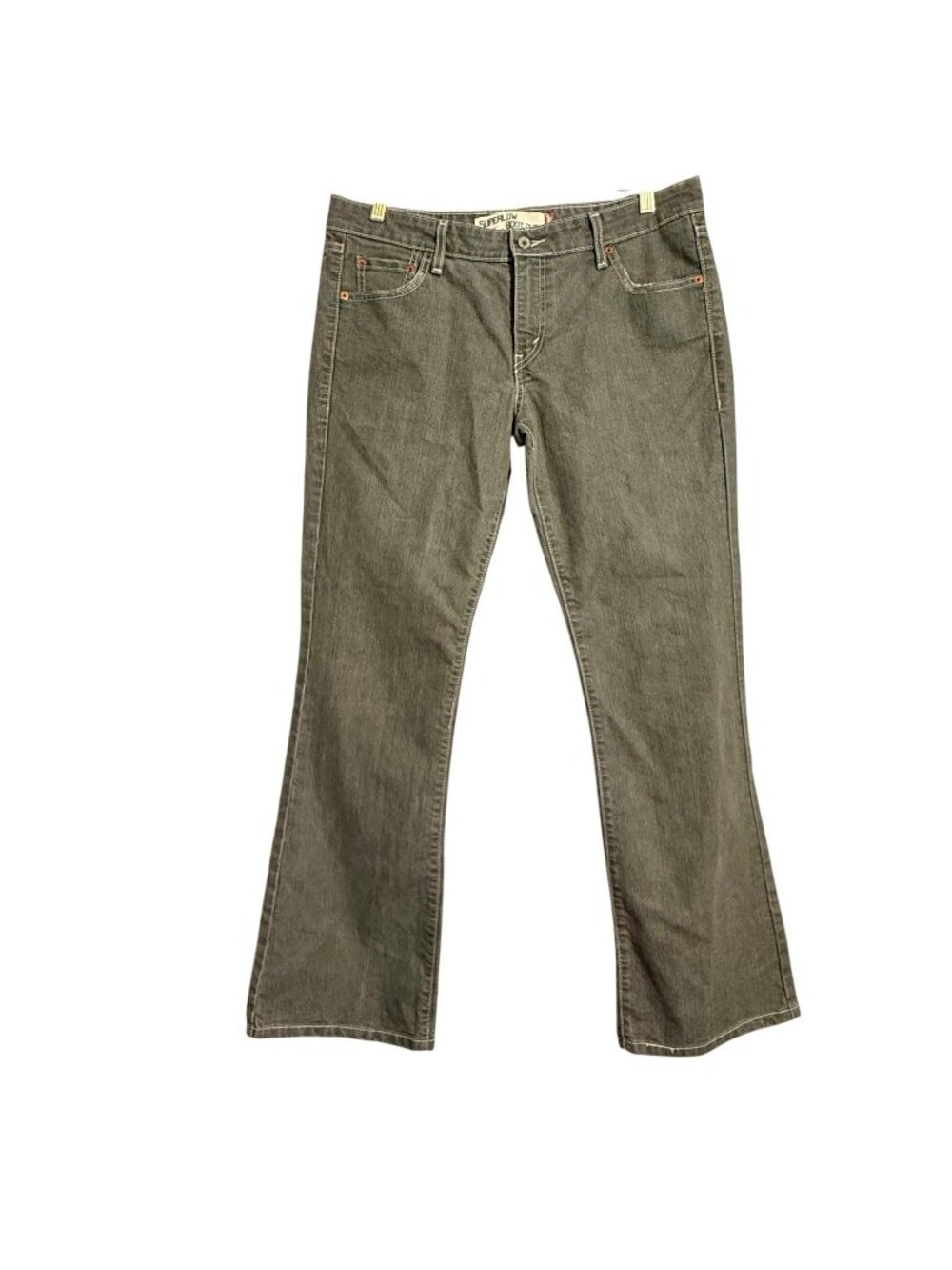 Levis 518 Super Low Bootcut Jeans Women Size 13M W36 Gray Cowboy Cowgirl Retro